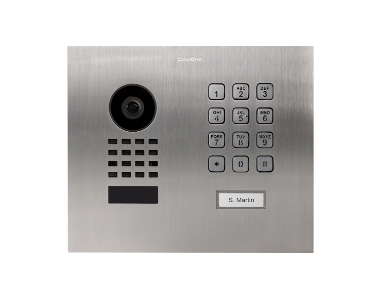 DoorBird D1101KH-M-F Modern Flush-Mount IP Video Door Station, 1 Call Button in  Stainless Steel V2A