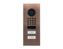 DoorBird D1102V Flush-Mount IP Video Door Station, 2 Call Button in Bronze