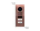 DoorBird D1102V Flush-Mount IP Video Door Station, 2 Call Button in Bronze