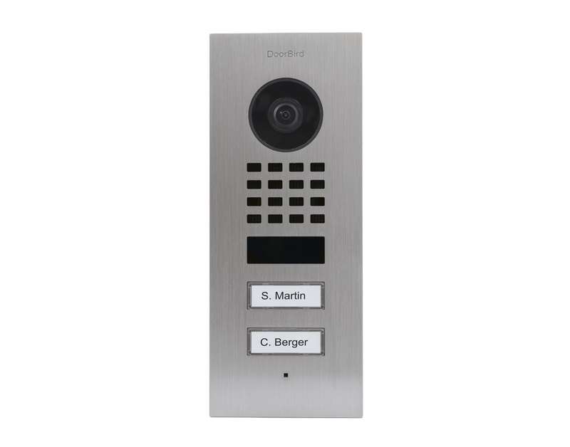 DoorBird D1102V Flush-Mount IP Video Door Station, 2 Call Button in  Stainless Steel V4A