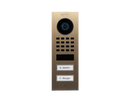 DoorBird D1102V Surface-Mount IP Video Door Station, 2 Call Button in Real Burnished Brass
