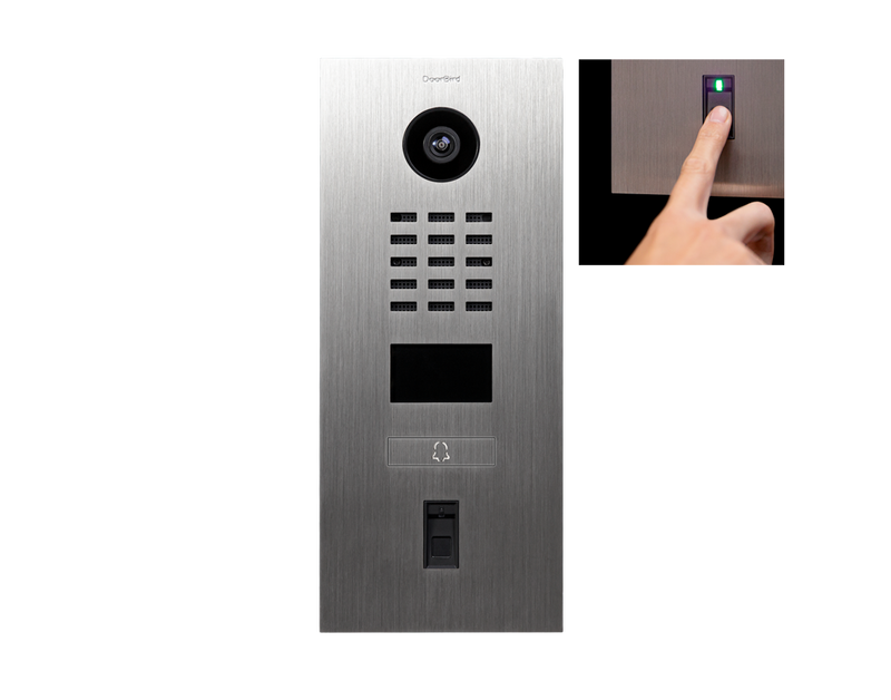 DoorBird D2101FV-FP50 Fingerprint 50 IP Video Door Station, 1 Call Button in  Stainless Steel V2A