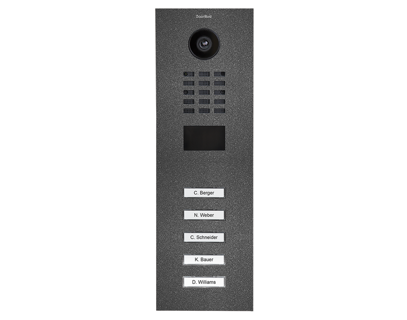 DoorBird D2105V IP Video Door Station, 5 Call Button in DB 703 Stainless Steel