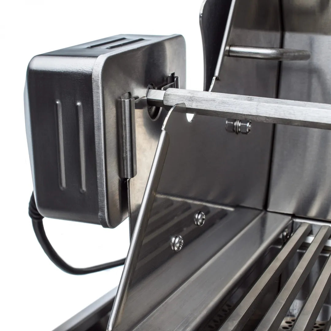 Built-in stainless steel side shelf with folding support and control valve