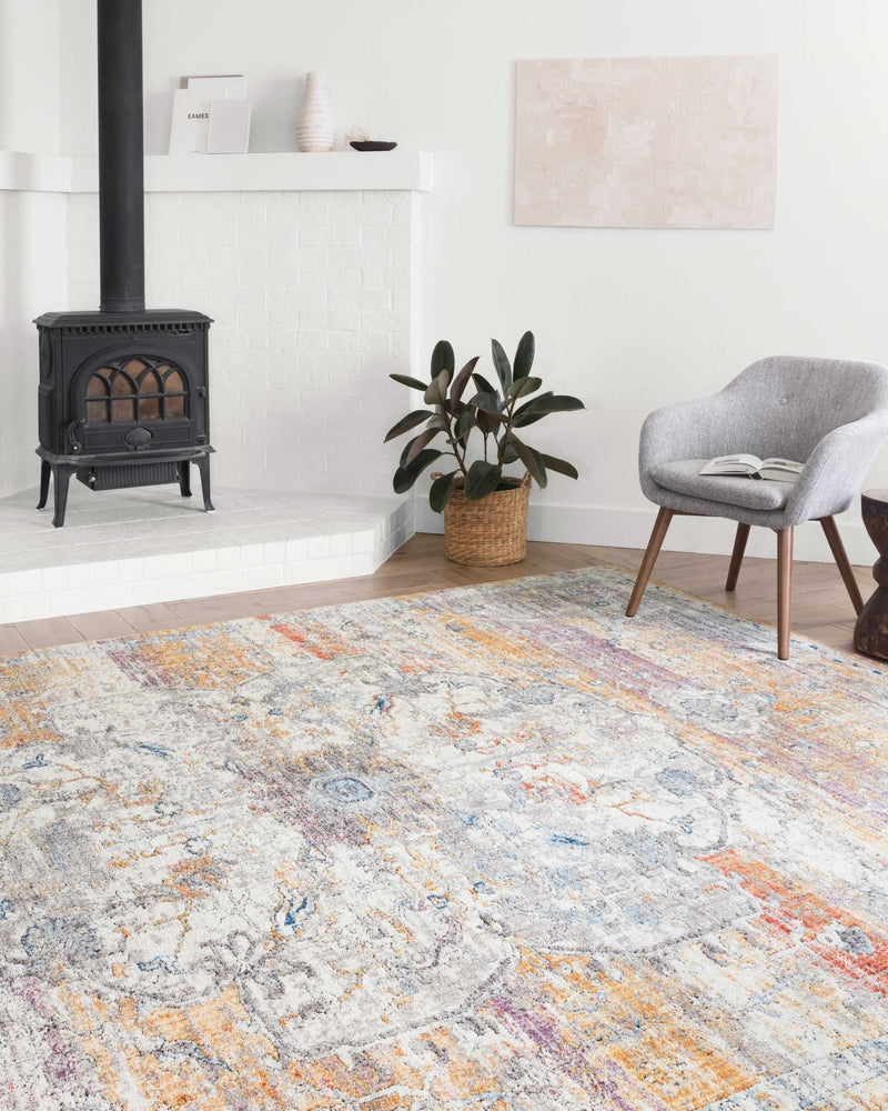 Loloi II Dante Collection - Transitional Power Loomed Rug in Natural & Sunrise (DN-06)