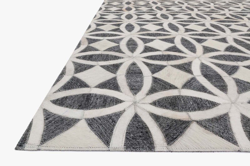 Loloi Dorado Collection - Contemporary Hand Stitched Rug in Graphite & Ivory (DB-06)