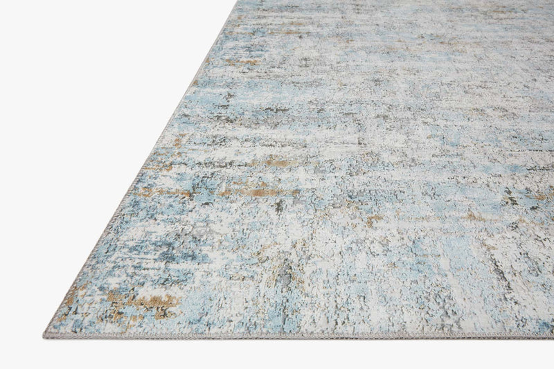 Loloi II Drift Collection - Contemporary Power Loomed Rug in Ivory & Sky (DRI-03)