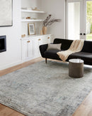 Loloi II Drift Collection - Contemporary Power Loomed Rug in Ivory & Silver (DRI-05)