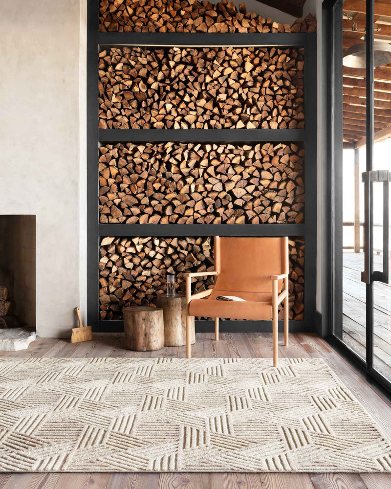 Loloi Ehren Collection - Contemporary Hand Tufted Rug in Oatmeal & Ivory (EHR-04)