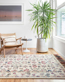 Loloi II Elka Collection - Transitional Hooked Rug in Ivory (ELK-02)