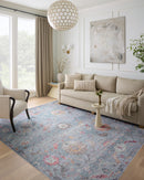 Loloi II Elysium Collection - Traditional Power Loomed Rug in Denim (ELY-04)