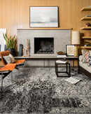 Loloi Emory Collection - Transitional Power Loomed Rug in Black & Ivory (EB-01)