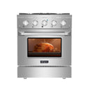 Empava 30-Inch Pro-Style Slide-In Single Oven Gas Range in Stainless Steel (30GR07)