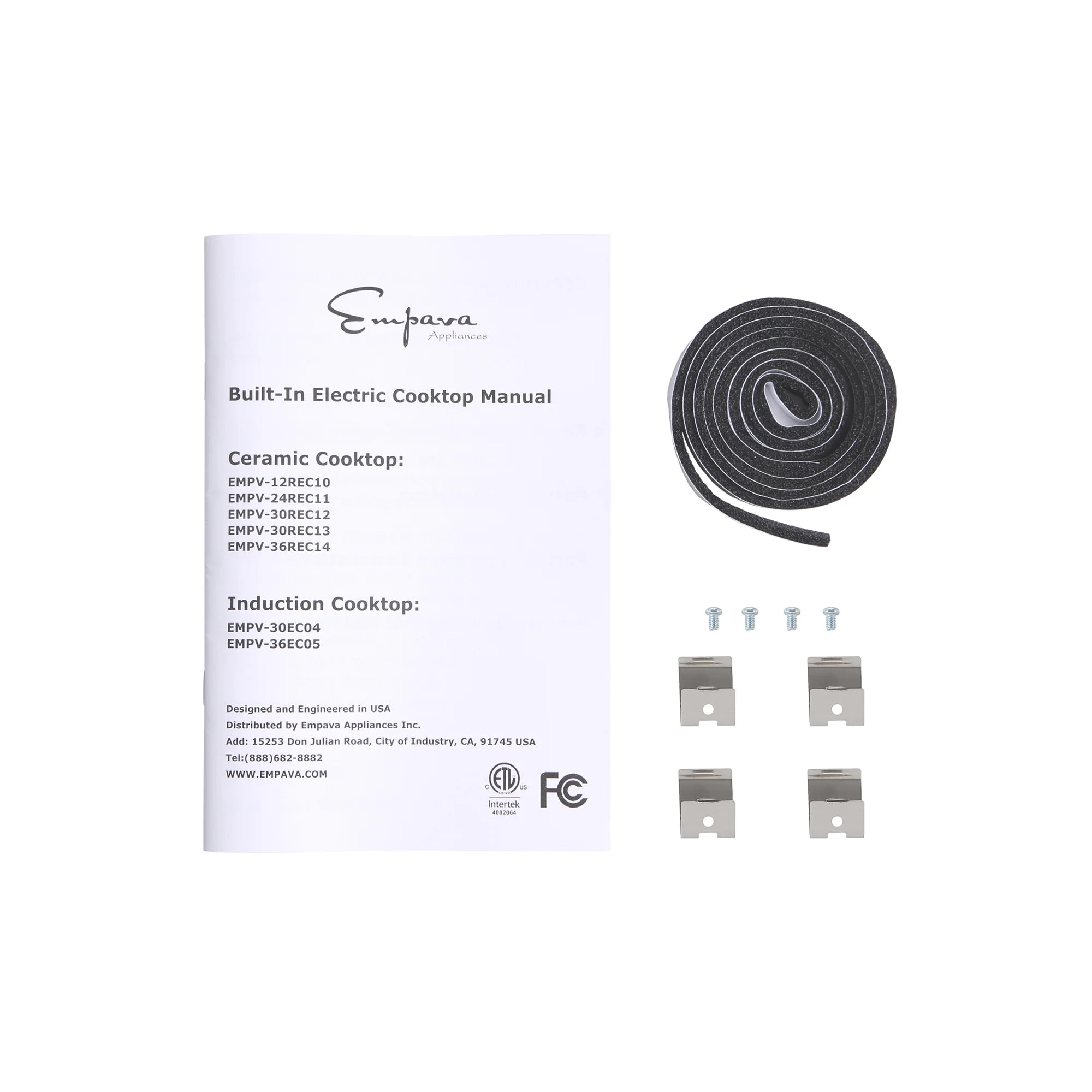 Accessories and cooktop instruction sheet shown with a single coil burner