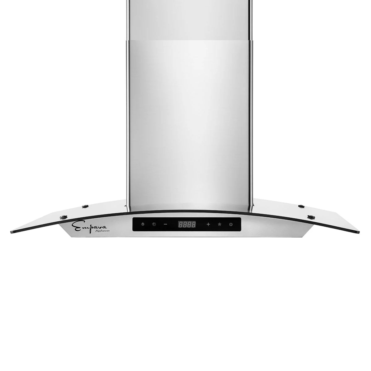 Empava wall mount ducted range hood, stainless steel chimney with slim front control bar