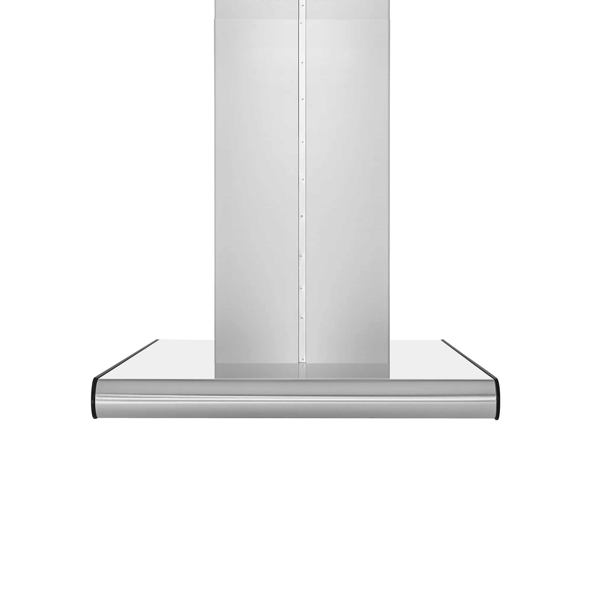 Stainless steel cylindrical duct cover for island wall mount range hood