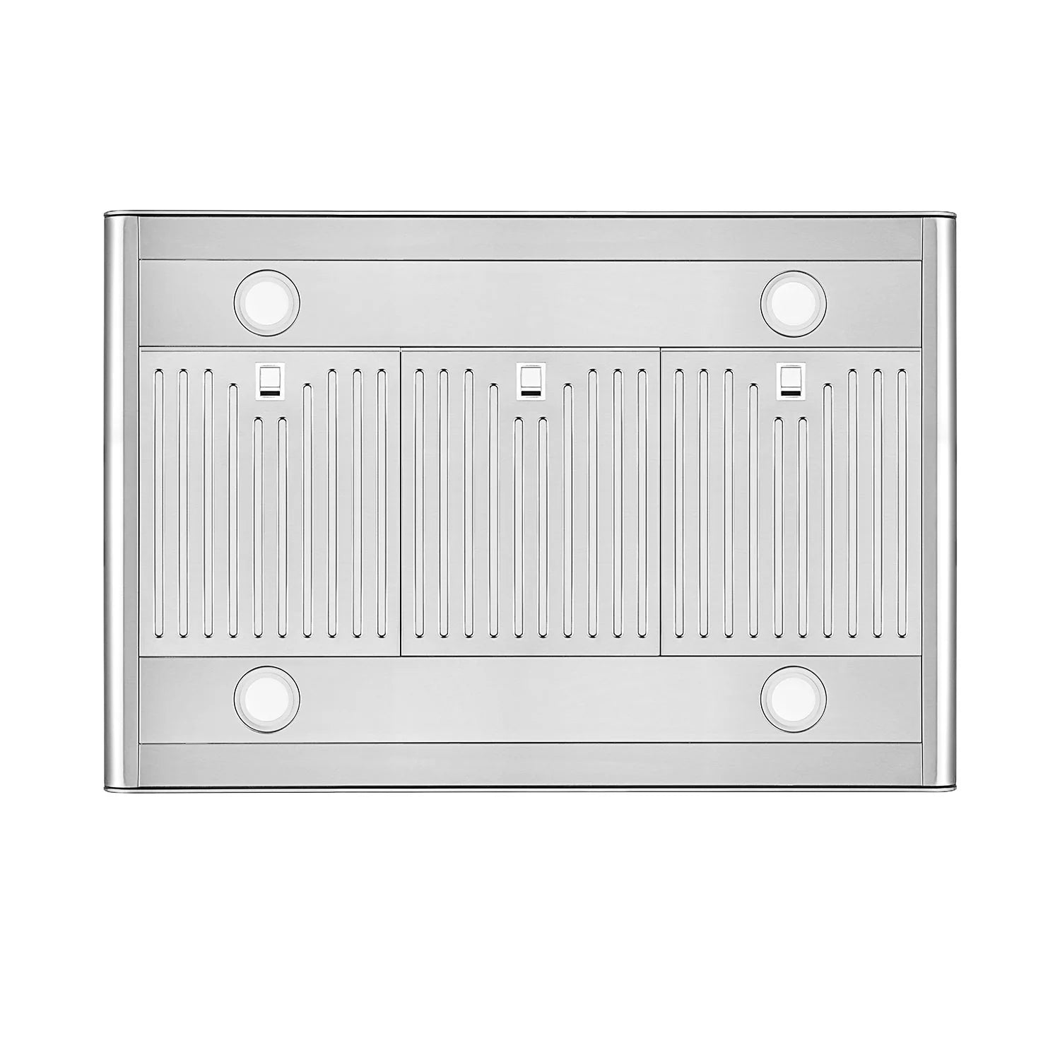 Stainless steel range hood grease filter frame with vent slots