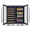 Empava Dual Zone 33 Bottles Wine Cooler in Stainless Steel with Glass Door (EMPV-BR04D)