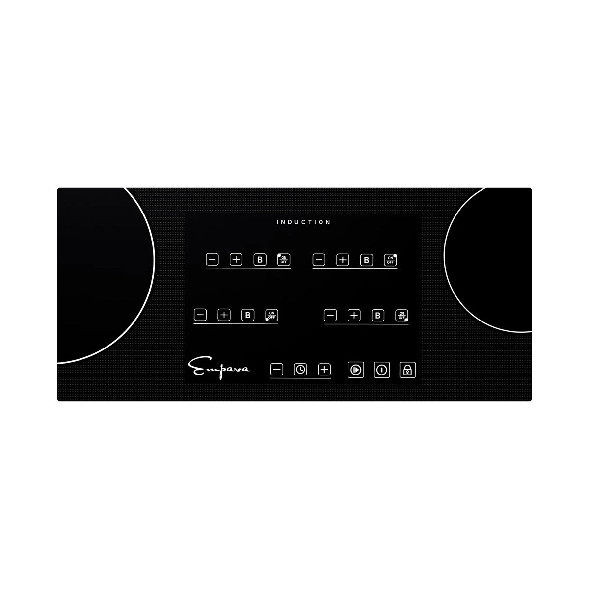 Induction cooktop control panel with button icons and “INDUCTION” label