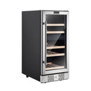 Empava 15-Inch 29 Bottles Dual Zone Freestanding Built-In Wine Cooler in Stainless Steel with Glass Door  (EMPV-WC02D)