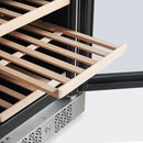 Empava 15-Inch 29 Bottles Dual Zone Freestanding Built-In Wine Cooler in Stainless Steel with Glass Door  (EMPV-WC02D)