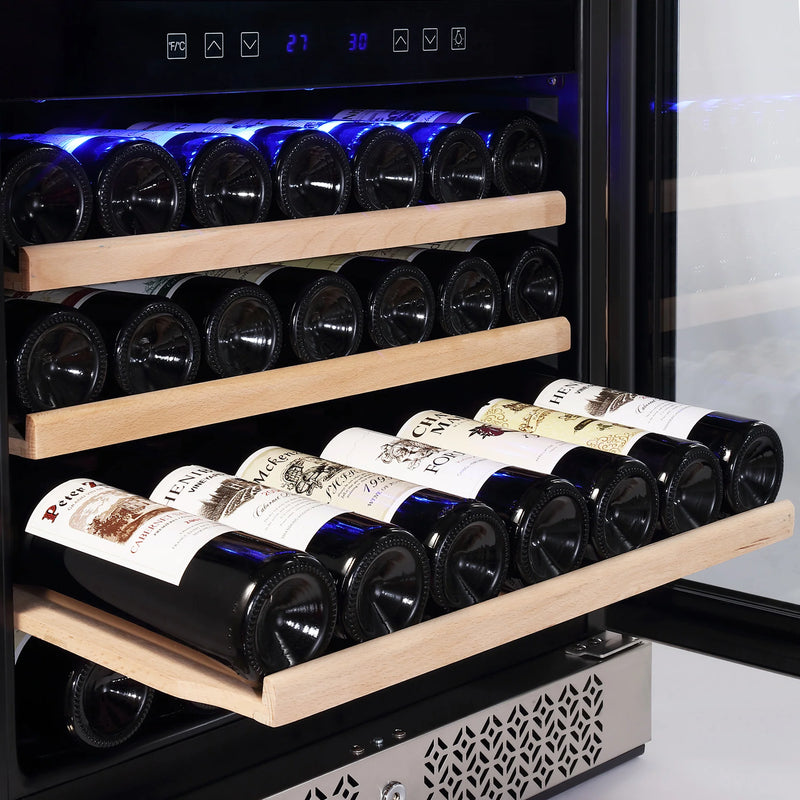 Empava 24-Inch 46 Bottles Freestanding Built-In Dual Zone Wine Cooler (EMPV-WC04D)