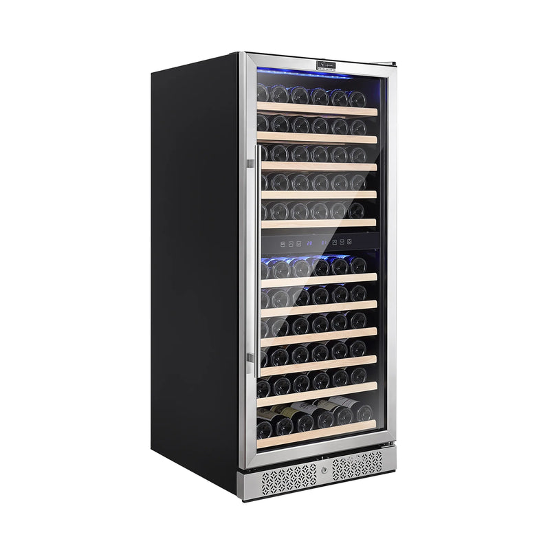 Empava 55-Inch Tall 116 Bottles Freestanding Built-In Dual Zone Wine Cooler (EMPV-WC06D)