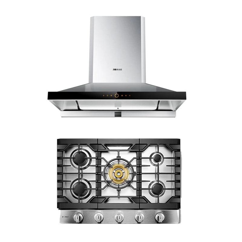 Fotile 30 in. 2-Piece Kitchen Package - Gas Cooktop and Range Hood