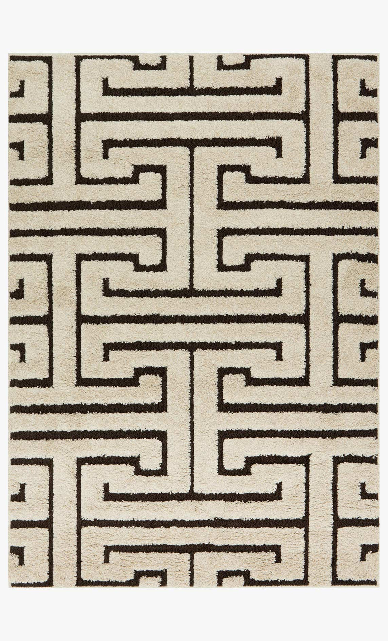 Loloi Enchant Collection - Transitional Power Loomed Rug in Ivory & Dark Brown (EN-28)