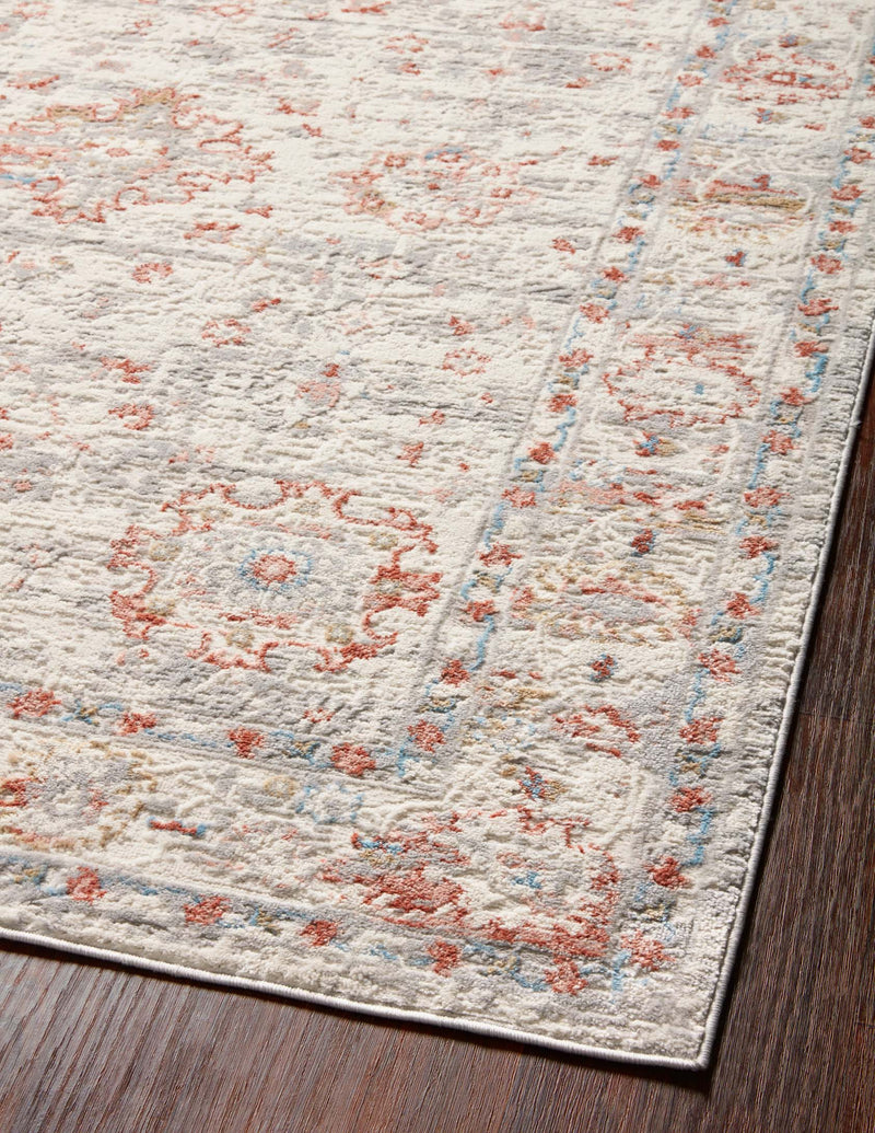 Loloi II Estelle Collection - Transitional Power Loomed Rug in Ivory & Rust (EST-01)