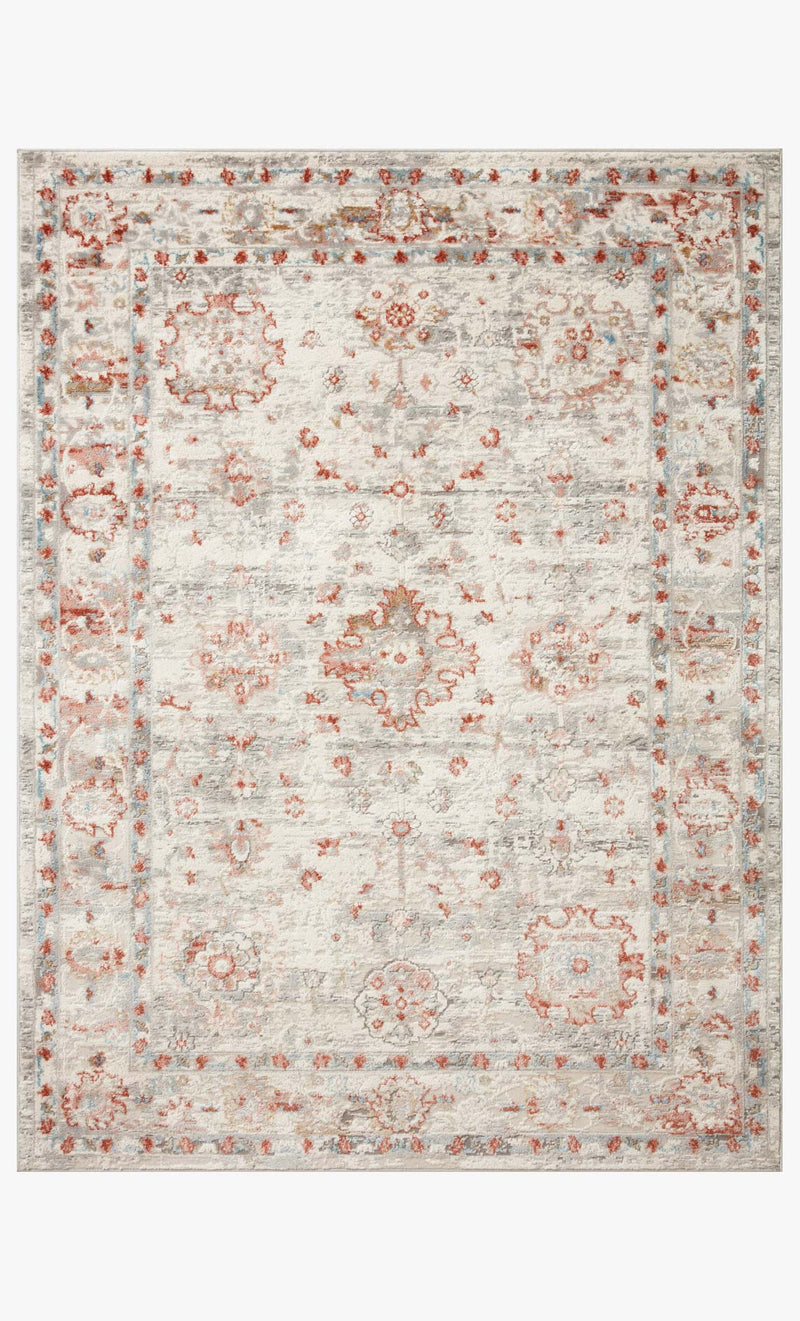 Loloi II Estelle Collection - Transitional Power Loomed Rug in Ivory & Rust (EST-01)