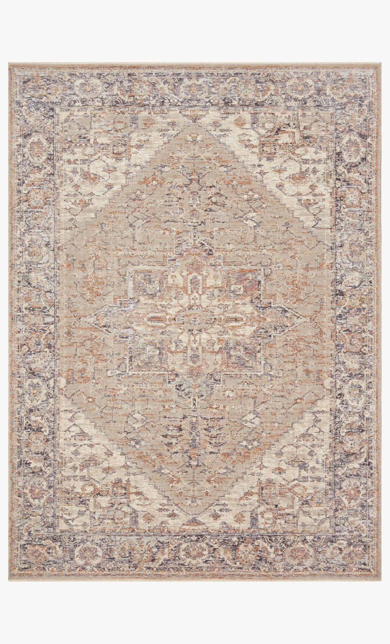 Loloi Faye Collection - Transitional Power Loomed Rug in Taupe & Denim (FAY-01)