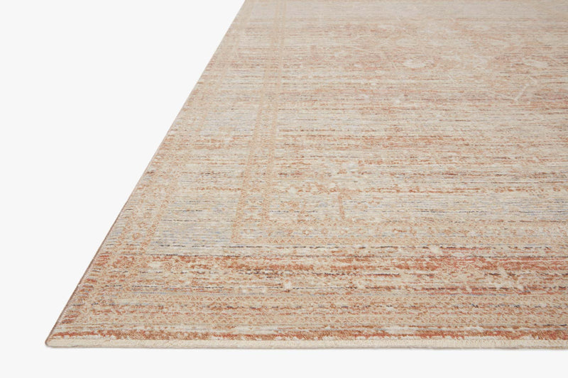Loloi Faye Collection - Transitional Power Loomed Rug in Terracotta & Sky (FAY-08)