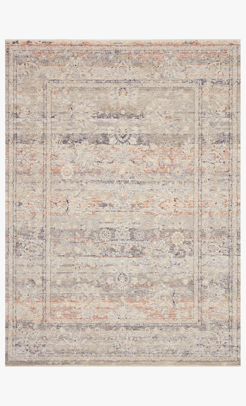 Loloi Faye Collection - Transitional Power Loomed Rug in Denim & Rust (FAY-09)