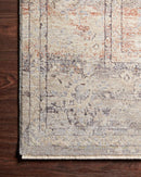 Loloi Faye Collection - Transitional Power Loomed Rug in Denim & Rust (FAY-09)