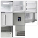 Forno 28-Inch Rizzuto Pro-Style Refrigerator / Freezer with 4-Inch Grill Trim Kit, Left Hinge, 13.8 cu.ft. in Stainless Steel (FFFFD1933-32LS)