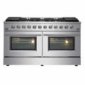 Forno Galiano 60-Inch Gas Range with 10 Burners in Stainless Steel (FFSGS6244-60)