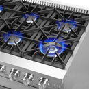 Forno 48-Inch Galiano Gas Range with 8 Gas Burners, 107,000 BTUs, & French Door Gas Oven in Stainless Steel (FFSGS6444-48)