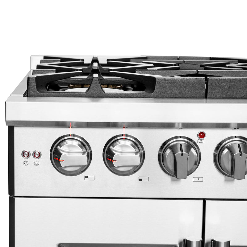 Forno 30-Inch Capriasca Gas Range with 5 Gas Burners, 100,000 BTUs, and French Door Gas Oven in Stainless Steel (FFSGS6460-30)