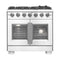 Forno 36-Inch Capriasca Gas Range with 6 Burners, 120,000 BTUs, & French Door Gas Oven in Stainless Steel (FFSGS6460-36)