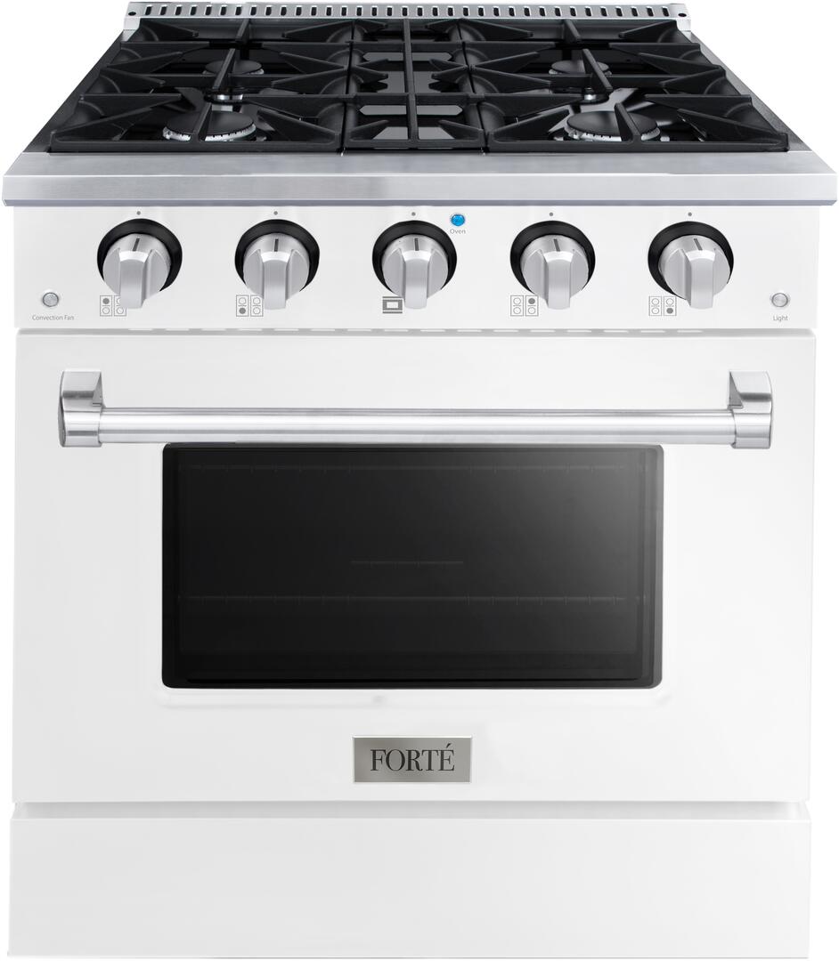 Forte 30-Inch Freestanding All Gas Range, 4 Sealed Italian Made