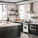 ZLINE 24-inch Legacy Series Dual Fuel Range in Fingerprint Resistant Satin Stainless Steel with White Matte Door (RAS-WM-24)