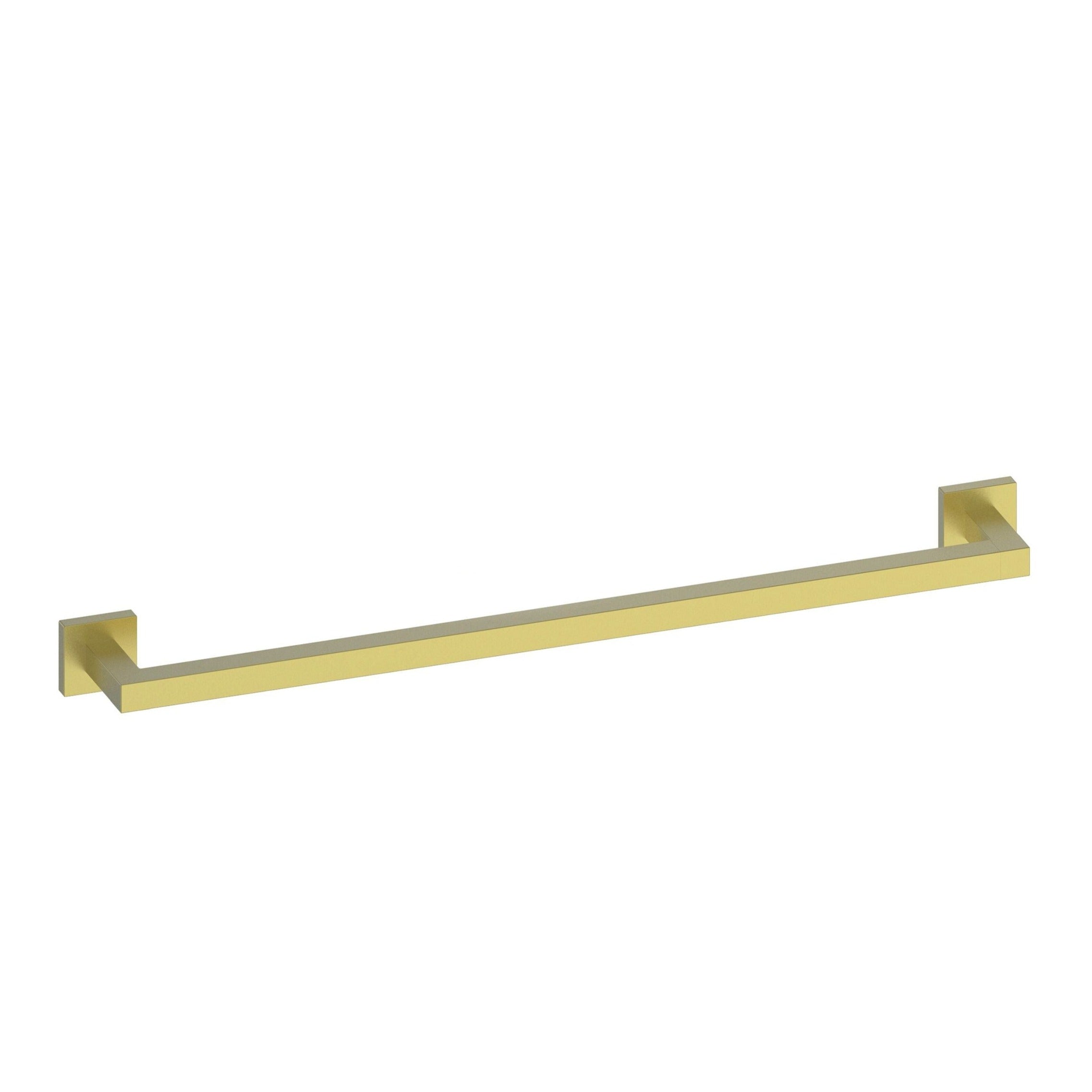 Champagne bronze towel rail with flat bar and square end brackets