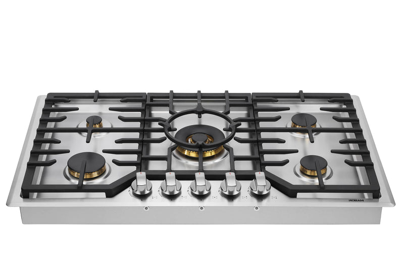ROBAM 36-Inch 5 Burners Gas Cooktop in Stainless Steel (ROBAM- G515)