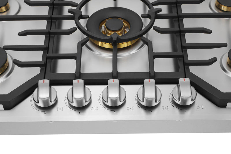 ROBAM 36-Inch 5 Burners Gas Cooktop in Stainless Steel (ROBAM- G515)