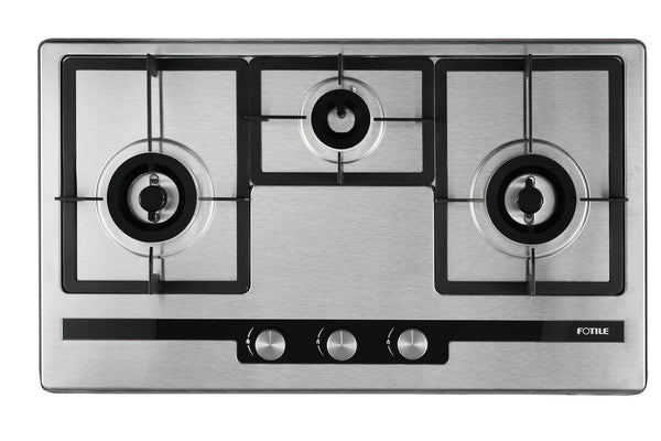 Fotile 31-Inch EPS Cooktop with Total 35,000 BTU on 3 Sealed Burners, Fast Ignition and Flame Failure Detection Device in Stainless Steel (GAS78307)