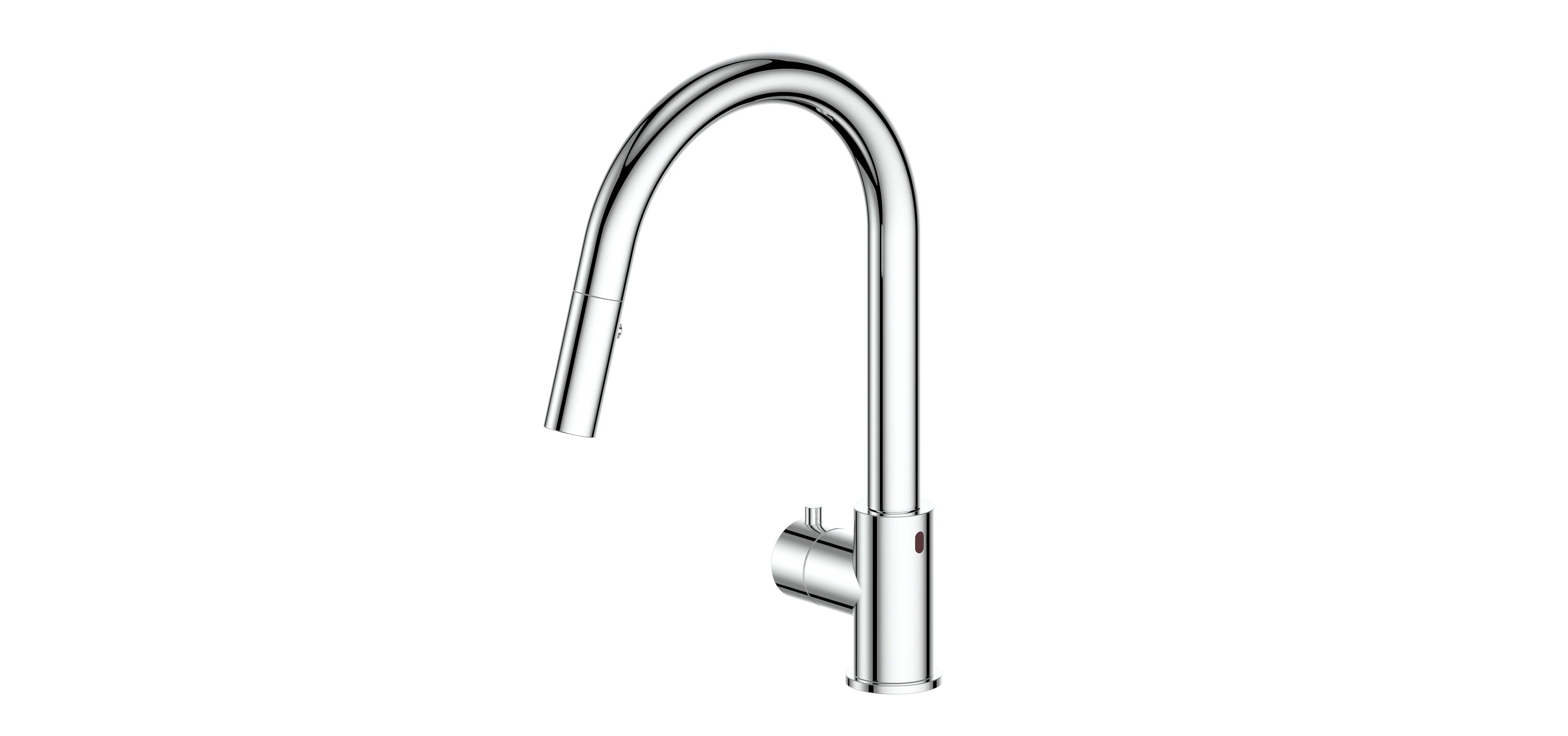 ZLINE Gemini touchless kitchen faucet, chrome finish, arched spout and lever