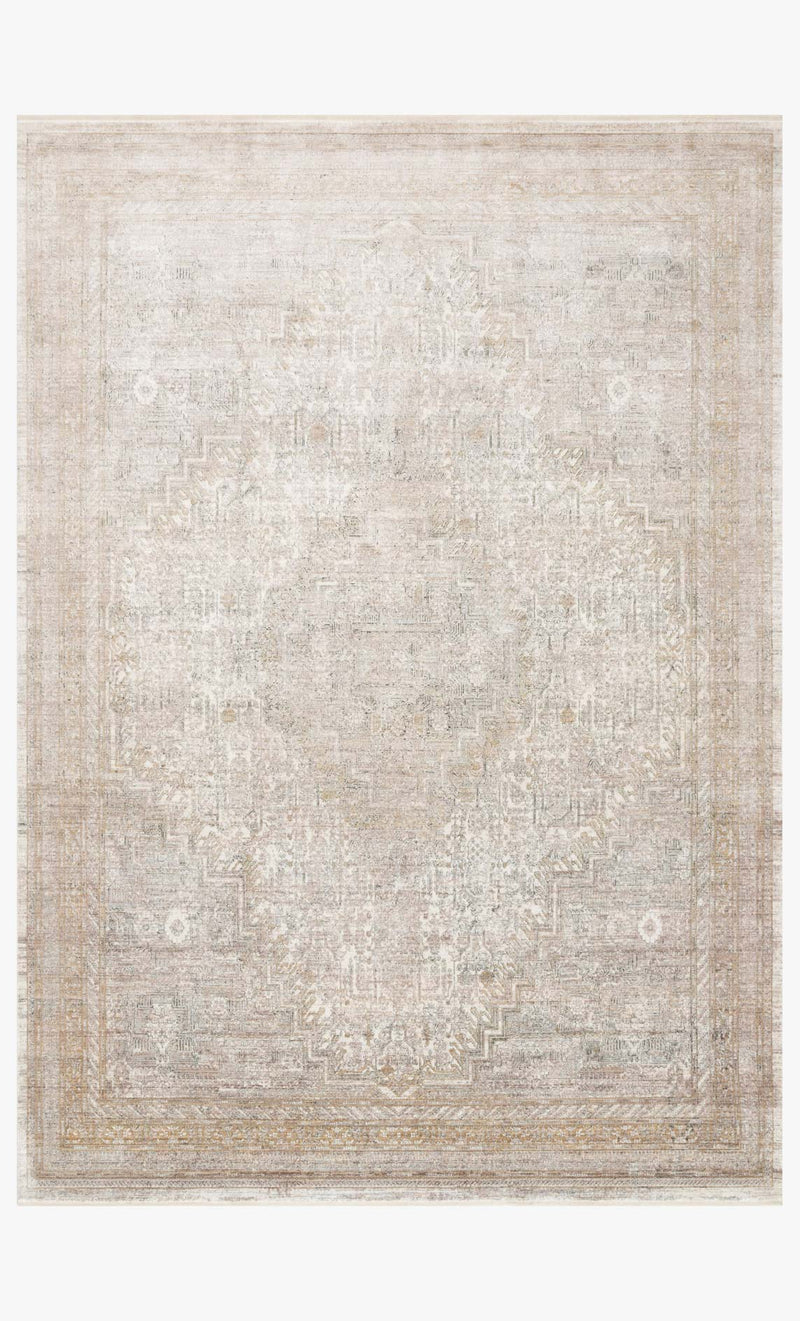 Loloi Gemma Collection - Traditional Power Loomed Rug in Sand & Ivory (GEM-01)