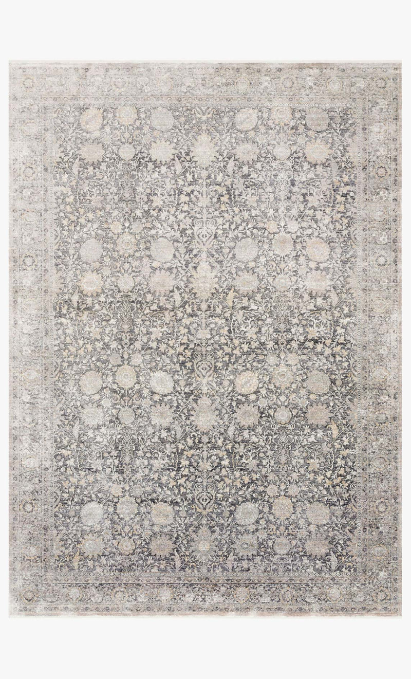 Loloi Gemma Collection - Traditional Power Loomed Rug in Charcoal & Sand (GEM-02)