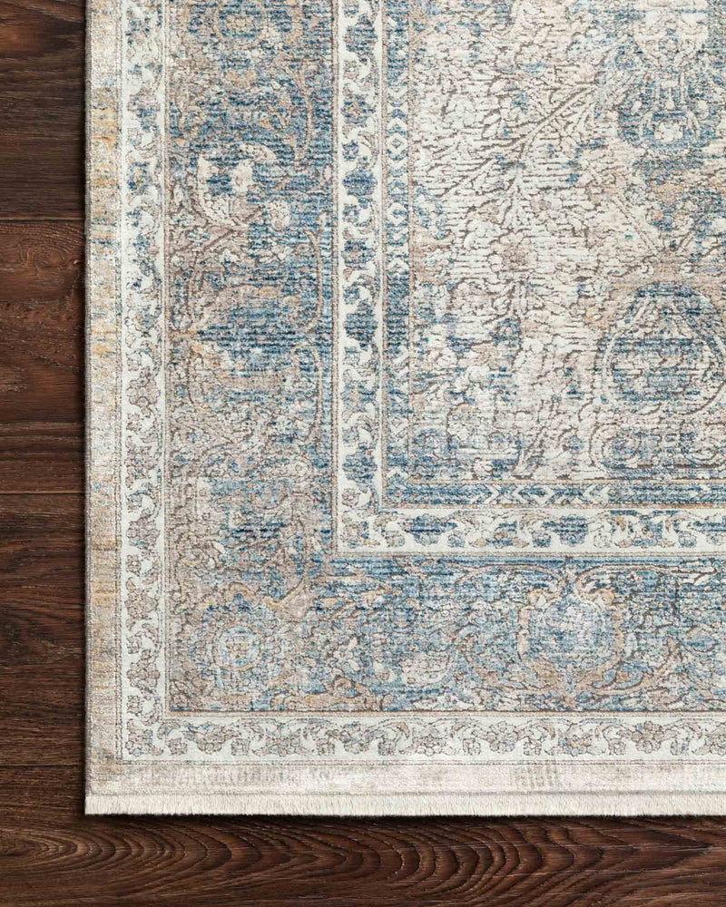 Loloi Gemma Collection - Traditional Power Loomed Rug in Sky & Ivory (GEM-02)